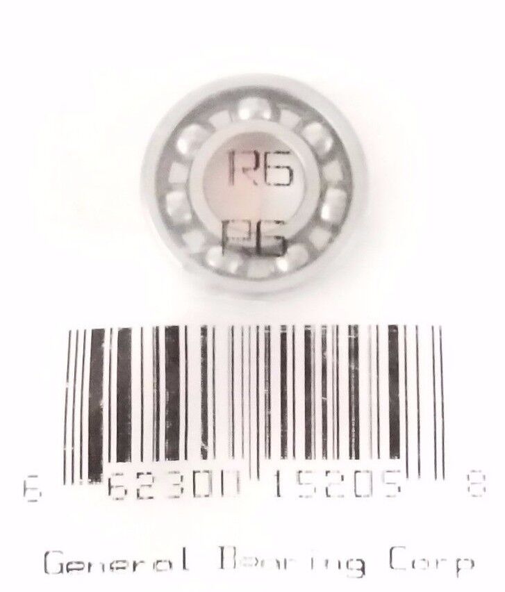 NEW GENERAL BEARING CORP. R6 BEARING OPEN 3/8IN ID 7/8IN OD 9/32IN WIDE