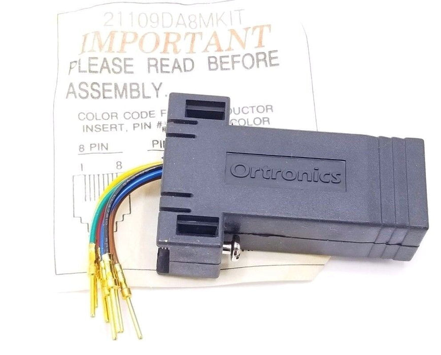 NEW ORTRONICS 21109DA8MKIT DATA ADAPTER KIT DB09/MALE TO RJ45 KEYED