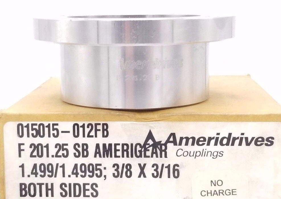 NEW AMERIDRIVES 015015-012FB FLEX COUPLING 2" BORE F201.25 *NOT COMPLETE SET*