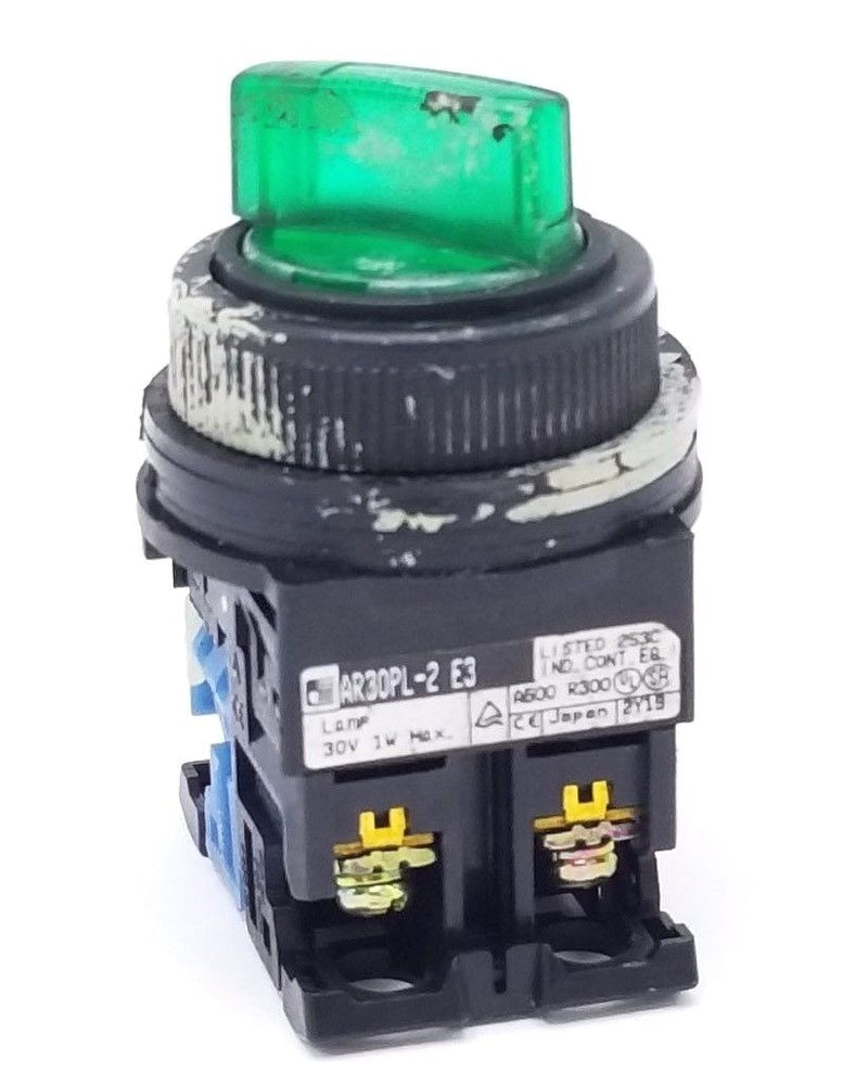 FUJI ELECTRIC AR30PL-2 E3 SELECTOR SWITCH GREEN 30V 1W