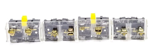 LOT OF 4 ALLEN BRADLEY 800T-XD4 SER. E & SER. D, 800TXD4 CONTACT BLOCKS