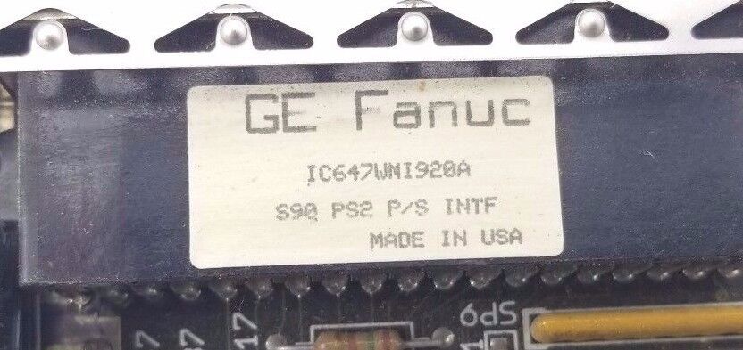 GE FANUC IC647WNI920A S9Q PS2 P/S INTF WORKSTATION BOARD IC647WNI920