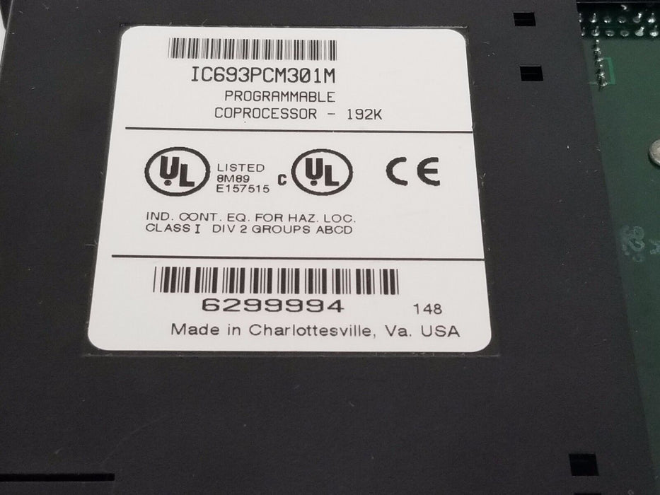 GE FANUC IC693PCM301M PROGRAMMABLE COPROCESSOR -192K