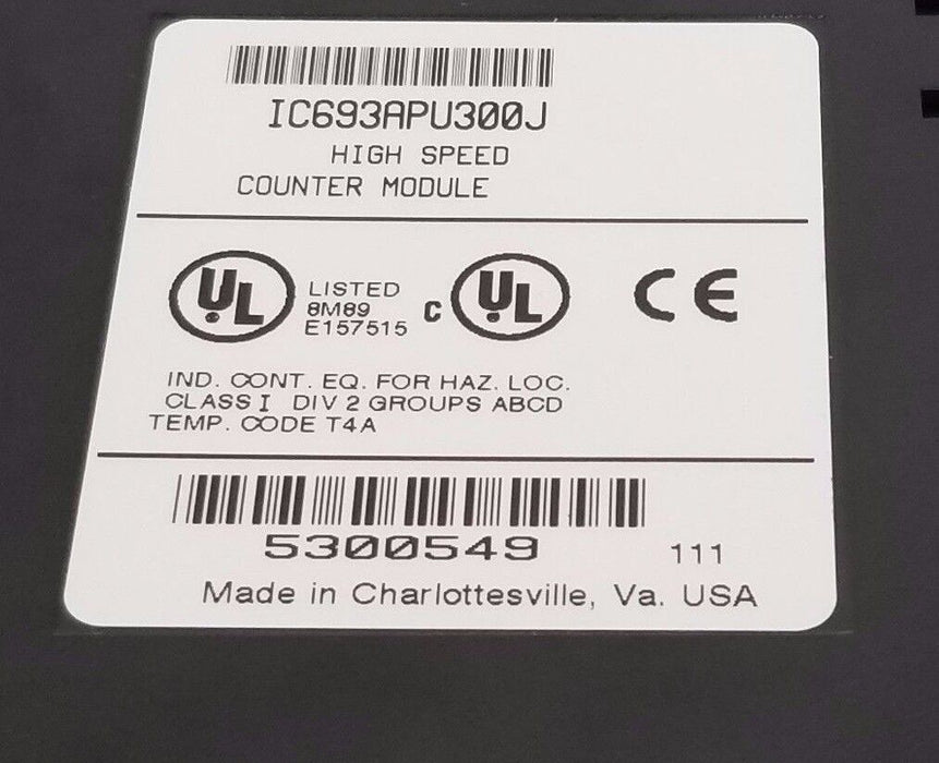 GE FANUC IC693APU300J HIGH SPEED COUNTER MODULE