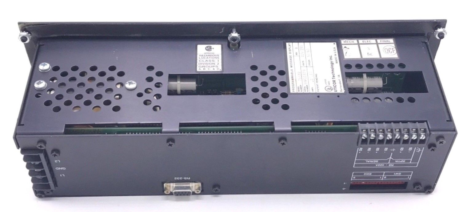 UTICOR 76538 PROGRAMMABLE MESSAGE DISPLAY PMD200S REV B, .2/.10AMP, 115/230VAC