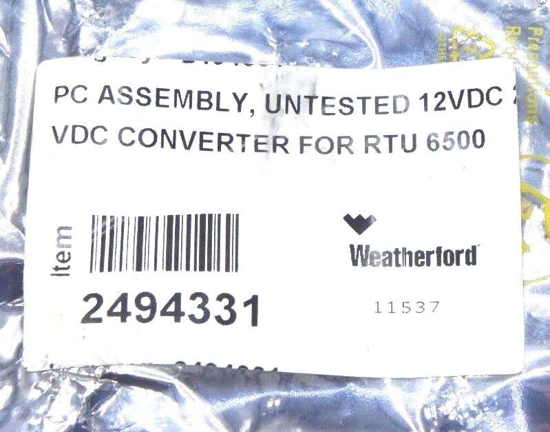 NEW WEATHERFORD RT6500-051-00 DC/DC COVERTER BOARD REV. B2, RT650005100