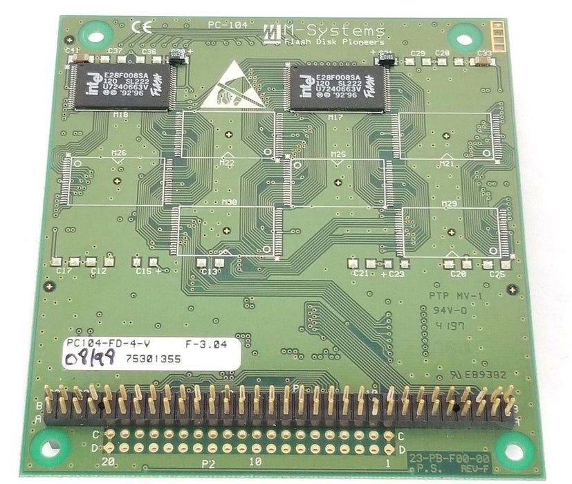 M SYSTEM TECHNOLOGY INC. PC104-FD-4-V FLASH DISK F-3.04