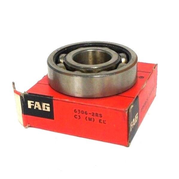 NIB FAG 6306-2RS SINGLE ROW BALL BEARING 63062RS