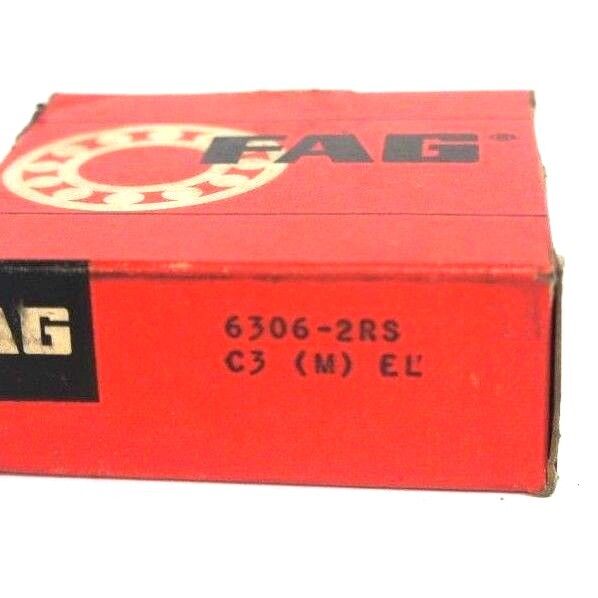 NIB FAG 6306-2RS SINGLE ROW BALL BEARING 63062RS