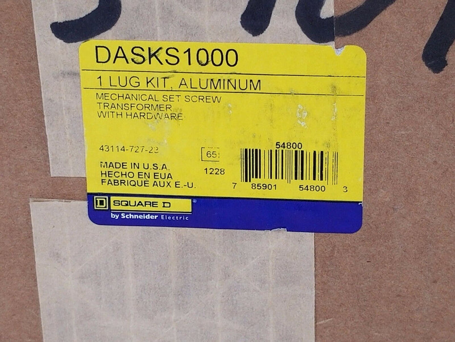 FACTORY SEALED SQUARE D DASKS1000 ALUMINUM LUG KIT