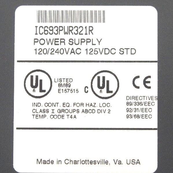 GE FANUC IC693CHS391H 10 SLOT RACK W/ IC693PWR321R IC693ACC310A IC693CMM311J