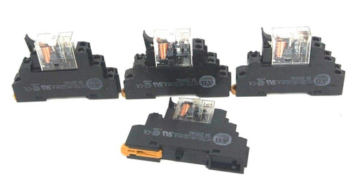 LOT OF 4 ALLEN BRADLEY 700-HN122 RELAY SOCKETS SER. A W/ 700-HK32A RELAYS SER. A