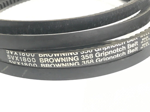 NEW BROWNING 5VX1800 GRIPNOTCH BELT 358 COGGED V-BELT