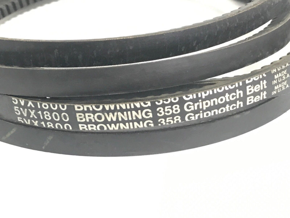 NEW BROWNING 5VX1800 GRIPNOTCH BELT 358 COGGED V-BELT