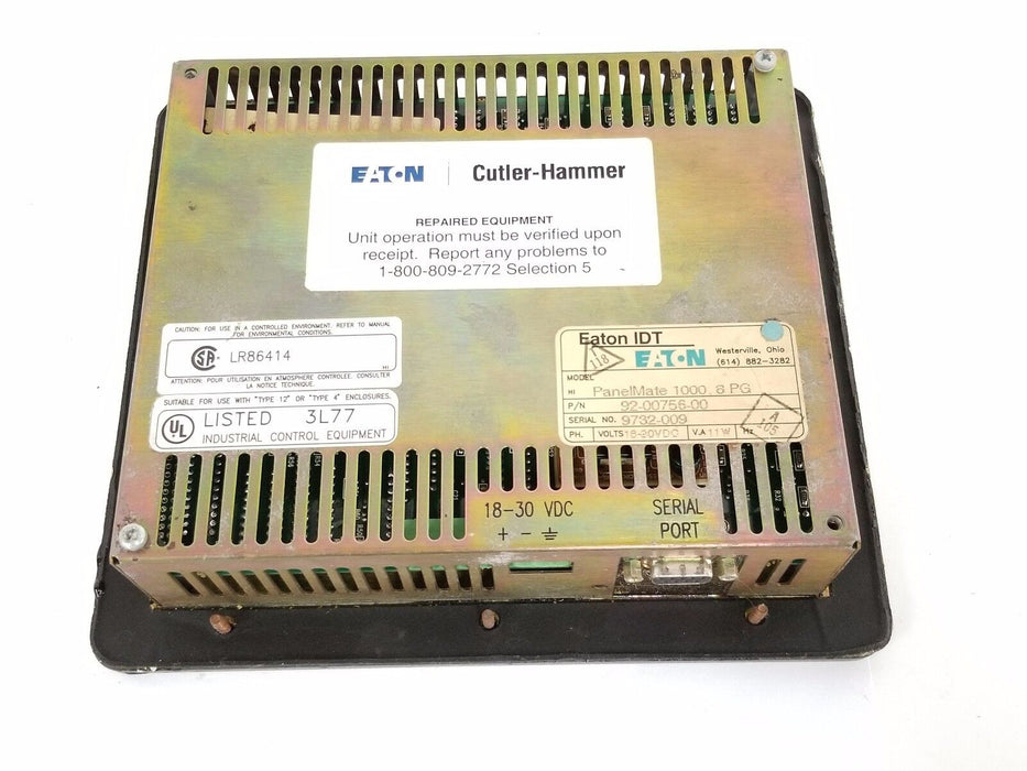 CUTLER HAMMER 92-00756-00 PANELMATE 1000, 8 PG