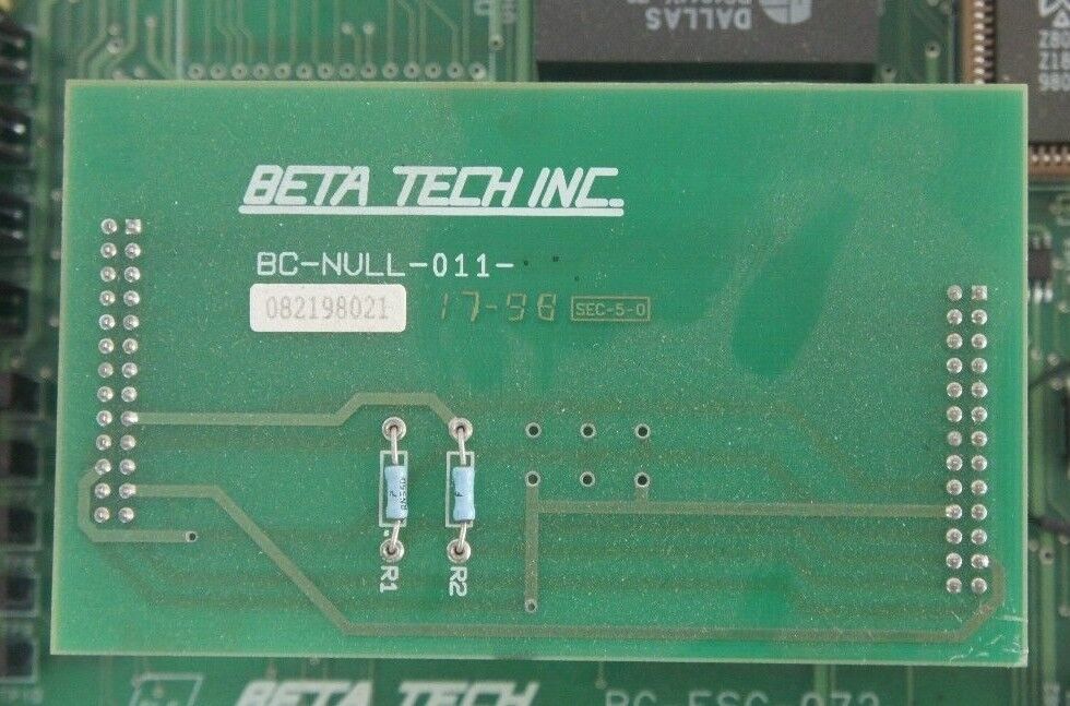 BETA TECH BC-FSC-072-001 SPINDLE CARD MODULE W/ BC-NULL-011-001 PC BOARD
