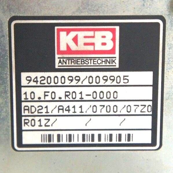 KEB 10.F0-R01-0000 FREQUENCY CONVERTER DRIVE 3PH 200...240V, 50/60HZ