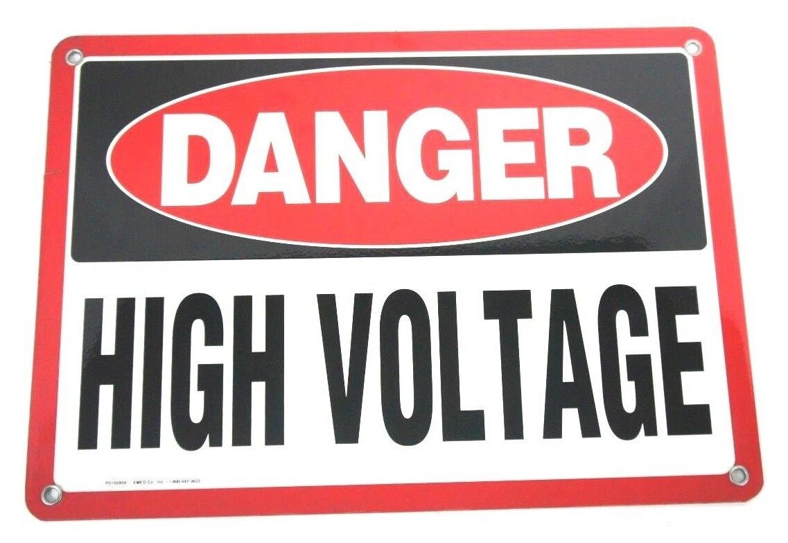 NEW DANGER HIGH VOLTAGE SIGNS PD102859