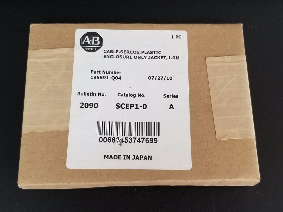 NIB ALLEN BRADLEY SCEP1-0 FIBER OPTIC CABLE P/N: 195591-Q04, SER. A