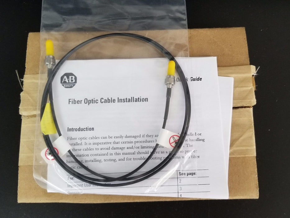 NIB ALLEN BRADLEY SCEP1-0 FIBER OPTIC CABLE P/N: 195591-Q04, SER. A