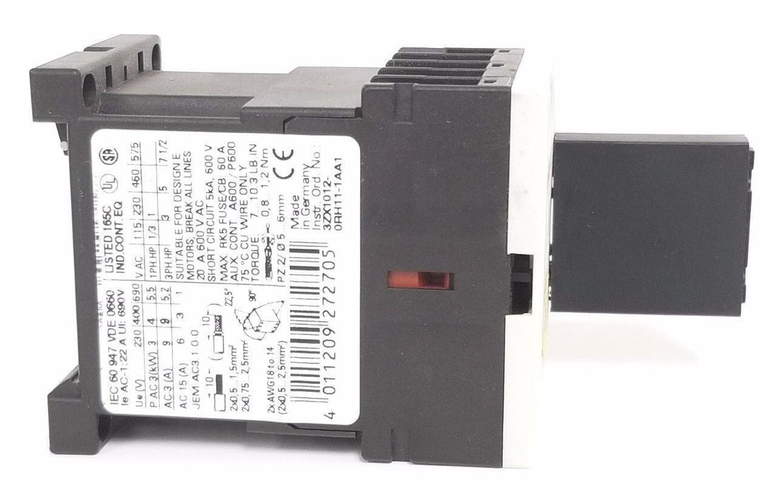 SIEMENS 3RT1016-1BB41 CONTACTOR 3ZX1012-0RH11-1AA1