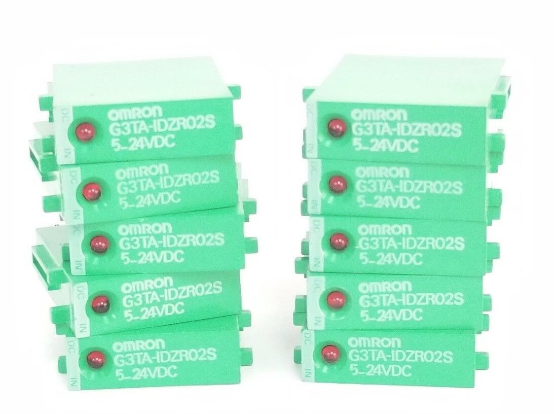 LOT OF 10 OMRON G3TA-IDZR02S PHOTOCOUPLER RELAYS 5/24VDC SSR INCLUDES INDICATORS
