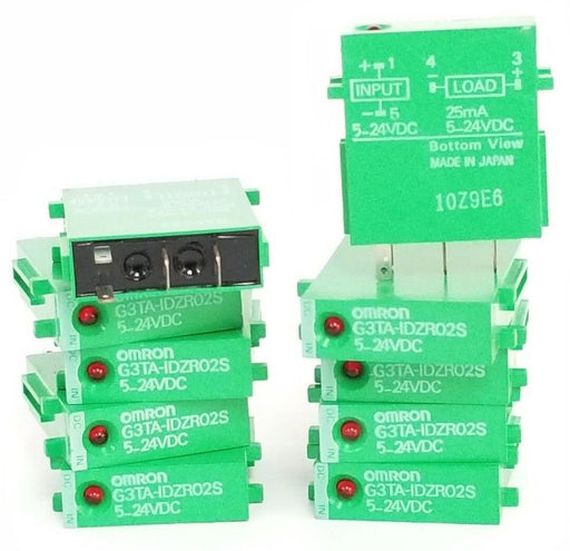 LOT OF 10 OMRON G3TA-IDZR02S PHOTOCOUPLER RELAYS 5/24VDC SSR INCLUDES INDICATORS