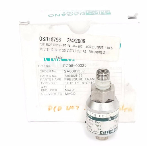 NAGANO KEIKI KH15-PT14-C-200-0.5 PRESSURE TRANSMITTER TYPE KH15, 395663, 24V DC