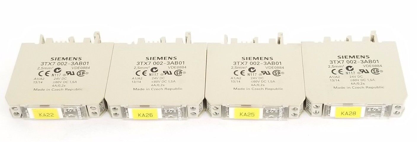 LOT OF 4 SIEMENS 3TX70023AB01 OUTPUT INTERFACE MODULES 3TX7002-3AB01