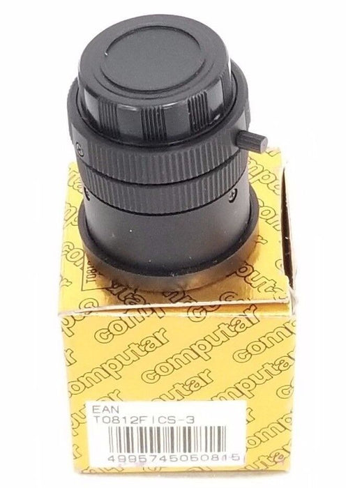 NIB COMPUTAR T0812FICS-3 LENS MONO FOCAL MANUAL IRIS, T0812FICS3