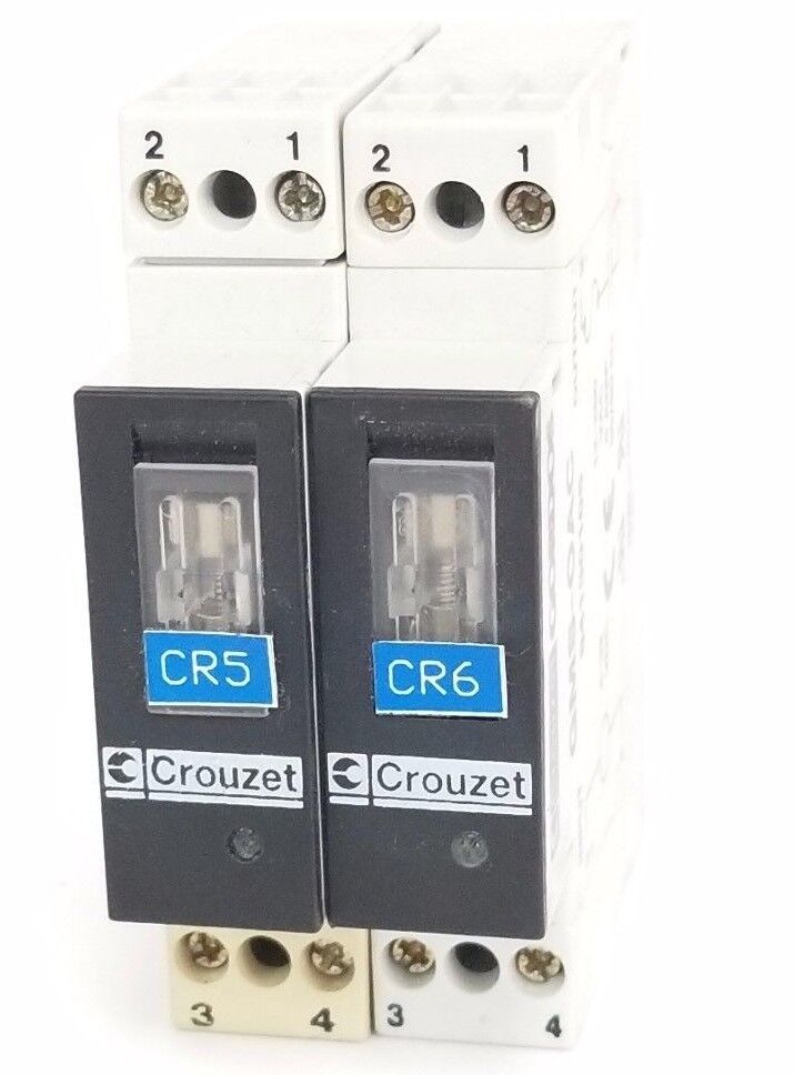 LOT OF 2 CROUZET GORDOS GMS-OAC RELAYS 12-280VAC, 5A, 50/60HZ, 84120105