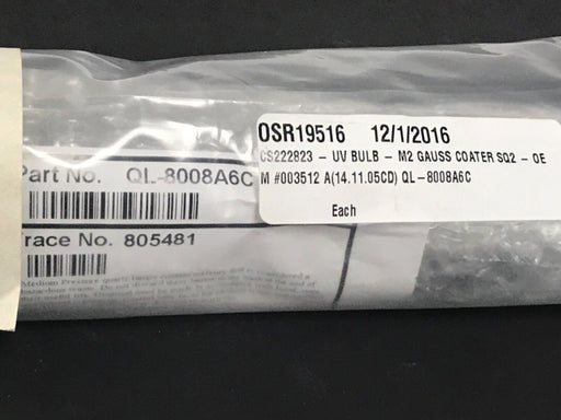 NEW EYE / IWASAKI UV BULB MEDIUM PRESSURE QUARTZ LAMP PART No: QL-8008A6C