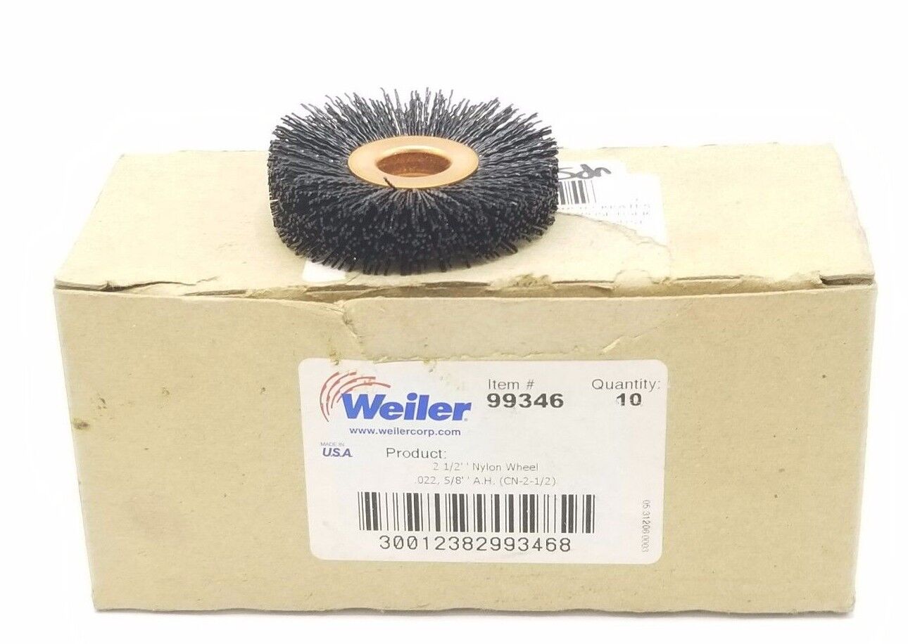 BOX OF 10 NEW WEILER 99346 COPPER CENTER NYLON WHEEL