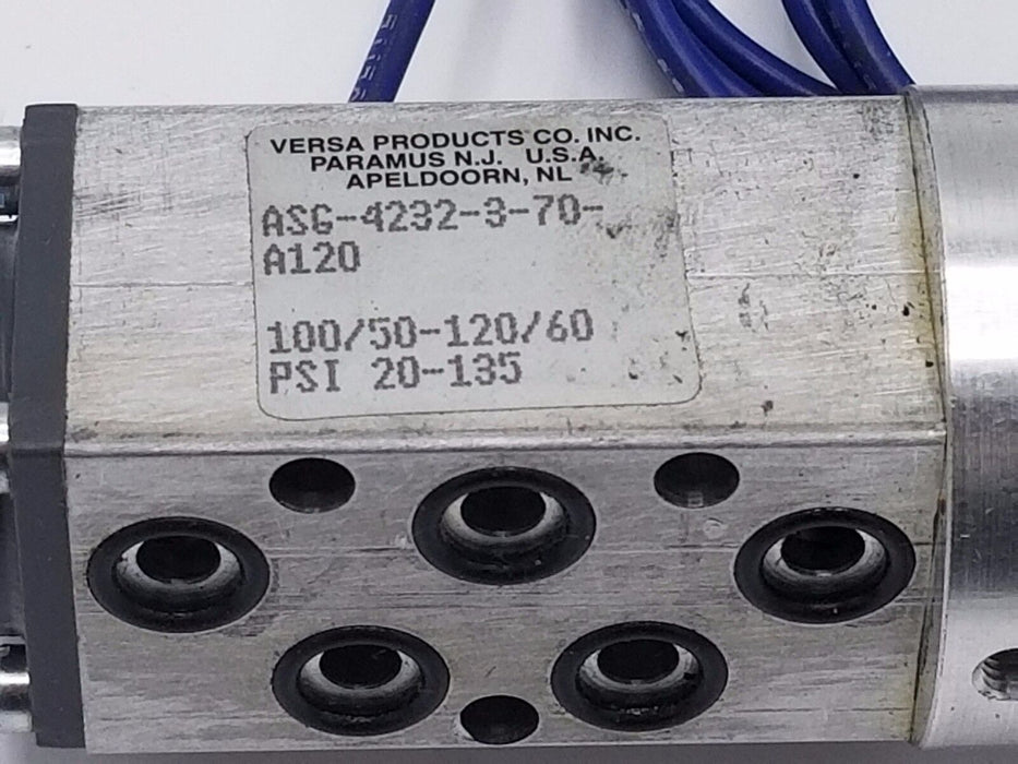 NEW VERSA ASG-4232-3-70-A120 SOLENOID VALVE 110-120V, 50-60HZ, 20-135PSI