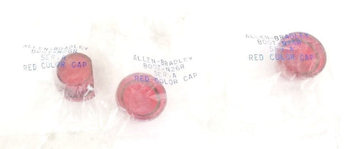 LOT OF 3 NEW ALLEN BRADLEY 800T-N2R6 RED COLOR CAPS 800TN2R6, SER. A