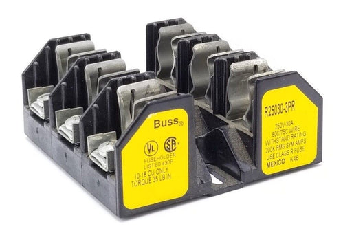 BUSS R25030-3PR FUSEHOLDER, 250V, 30AMP, 3POLE, R250303PR