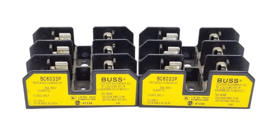 LOT OF 2 BUSS BC6033P FUSEHOLDERS, 30A, 250V, 3P