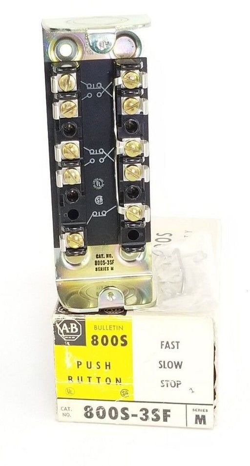 NEW ALLEN-BRADLEY 800S-3SF PUSHBUTTON STATION SER. M, 800S3SF *INCOMPLETE*