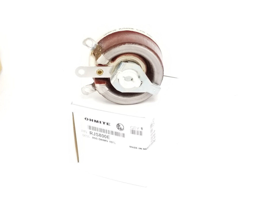 NIB OHMITE RJS800E RHEOSTATE POTENTIOMETER, 800OHMS, 50W, 10%