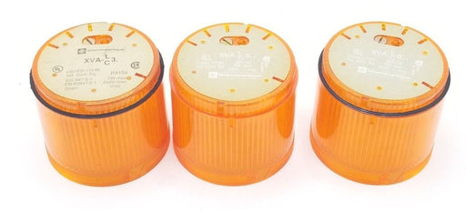 LOT OF 3 TELEMECANIQUE XVA-LC3 ORANGE STACK LIGHTS XVALC3O