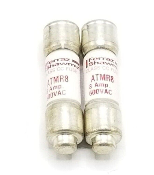 LOT OF 2 FERRAZ SHAWMUT ATMR8 FUSES 8A, 600V