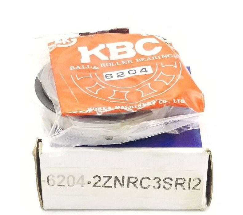 NIB KBC 6204-2ZNRC3SRI2 SINGLE ROW BALL BEARING 6204Z, 62042ZNRC3SRI2