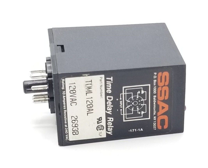 SSAC TDML120AL TIME DELAY RELAY DIGI-SET 8 PIN, 120 VAC, 2693B