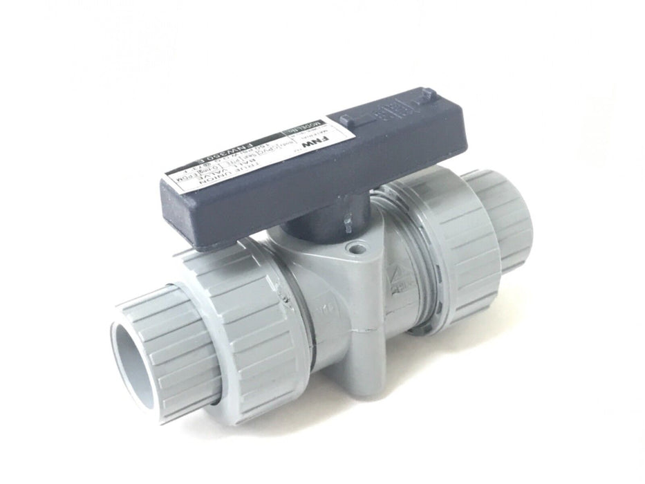 NIB FNW FNW350ED 1/2" CPVC TRUE UNION BALL VALVE 150PSI, FNW350E *MISSING PART*