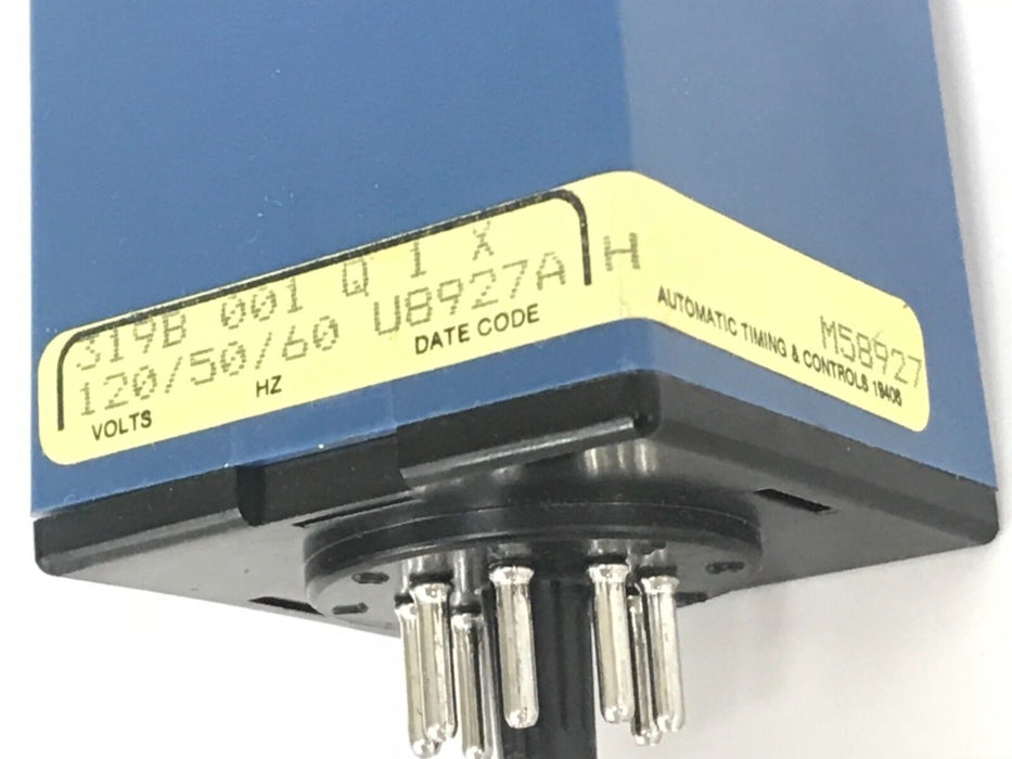 ATC 319B-001-Q-1-X TIME DELAY RELAY 120V, 50/60HZ, 319 TDR SS, 319B001Q1X