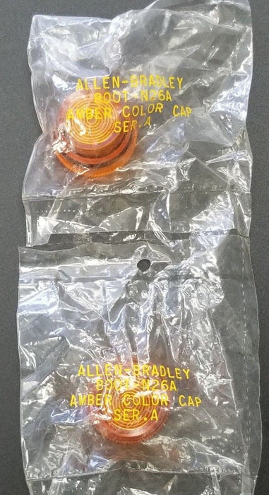 NEW ALLEN BRADLEY 800T-N26A AMBER COLOR CAP, 800TN26A, SER. A