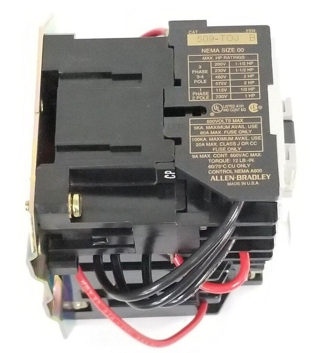 NIB ALLEN BRADLEY 509-TOJ FULL VOLTAGE STARTER 24V, 50HZ, SER. B, 509TOJ