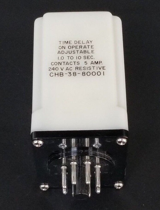 AMF POTTER & BRUMFIELD CHB-38-80001 TIME DELAY RELAY, 1.0-10SEC, CHB3880001