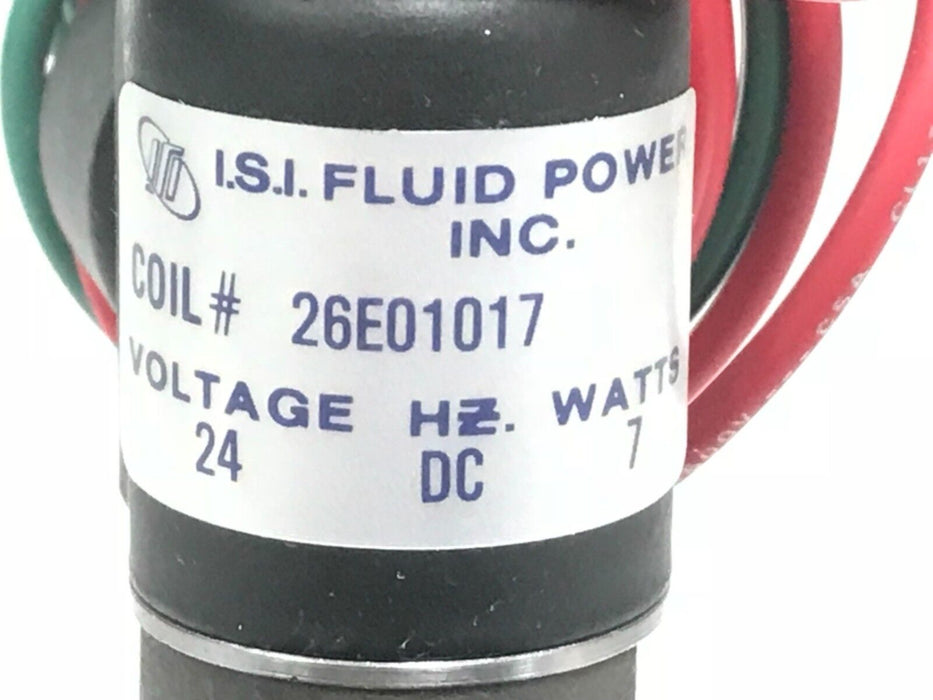NEW OMNI 375-02-001-37 SOLENOID VALVE 1/4" NPT 24V DC COIL 7W, 30-150 PSI