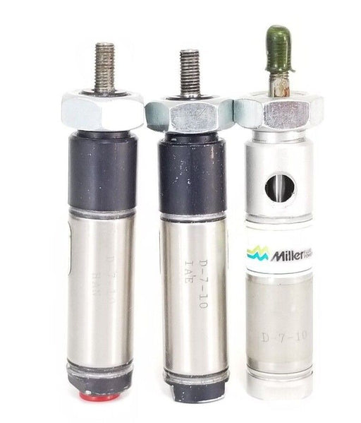 LOT OF 3 MILLER FLUID POWER D-7-10 CYLINDERS 1" STROKE